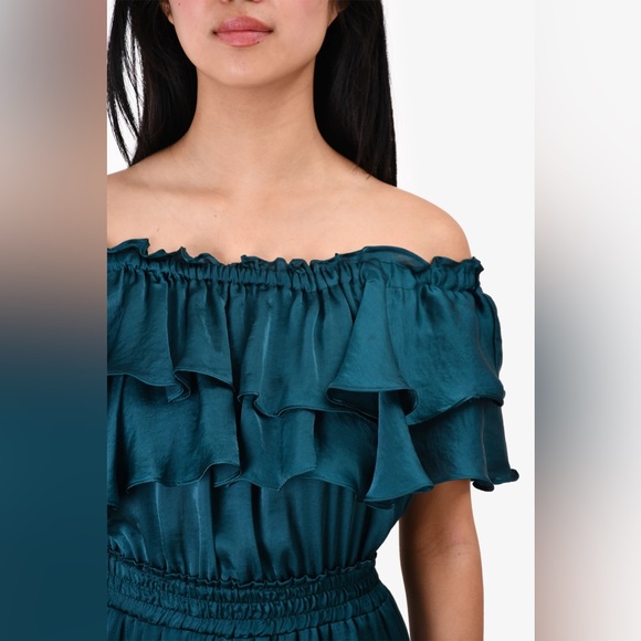 Misa Los Angelos Jules Dress | stunning emerald color - Picture 4 of 11